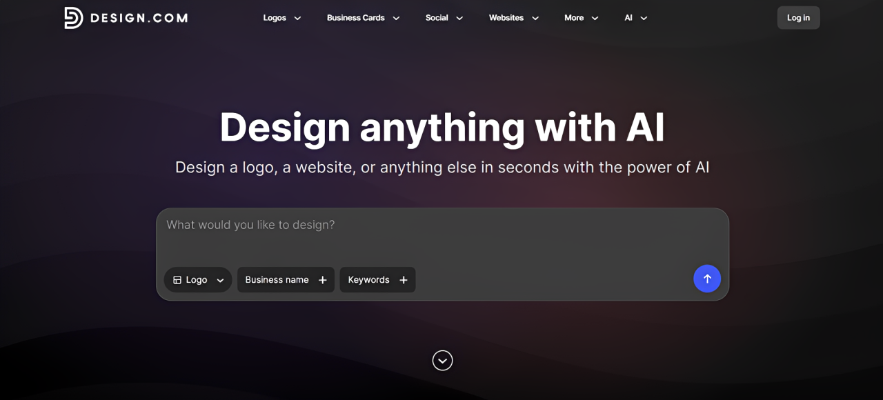 Design.com logo maker interface