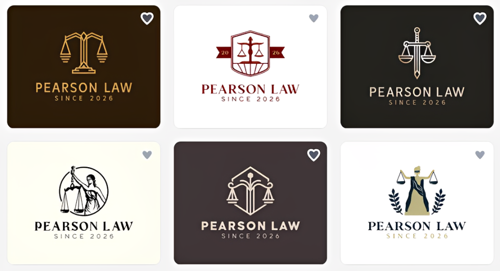Design.com logo quality examples across styles